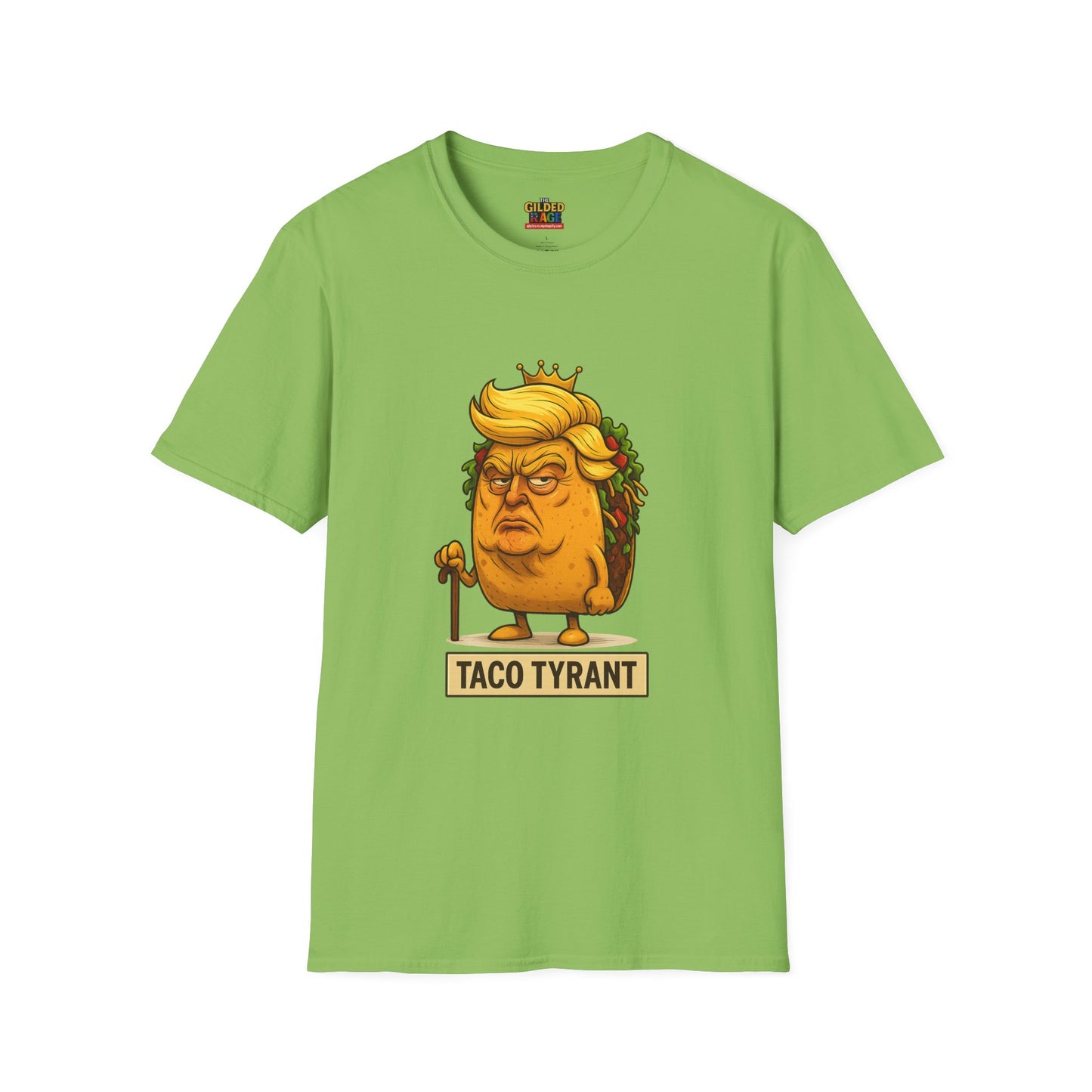 Humorous Taco Tyrant T-Shirt, Funny Tee, Unisex Graphic Shirt, Gift for Foodies, Election Humor, Political Satire Merchandise