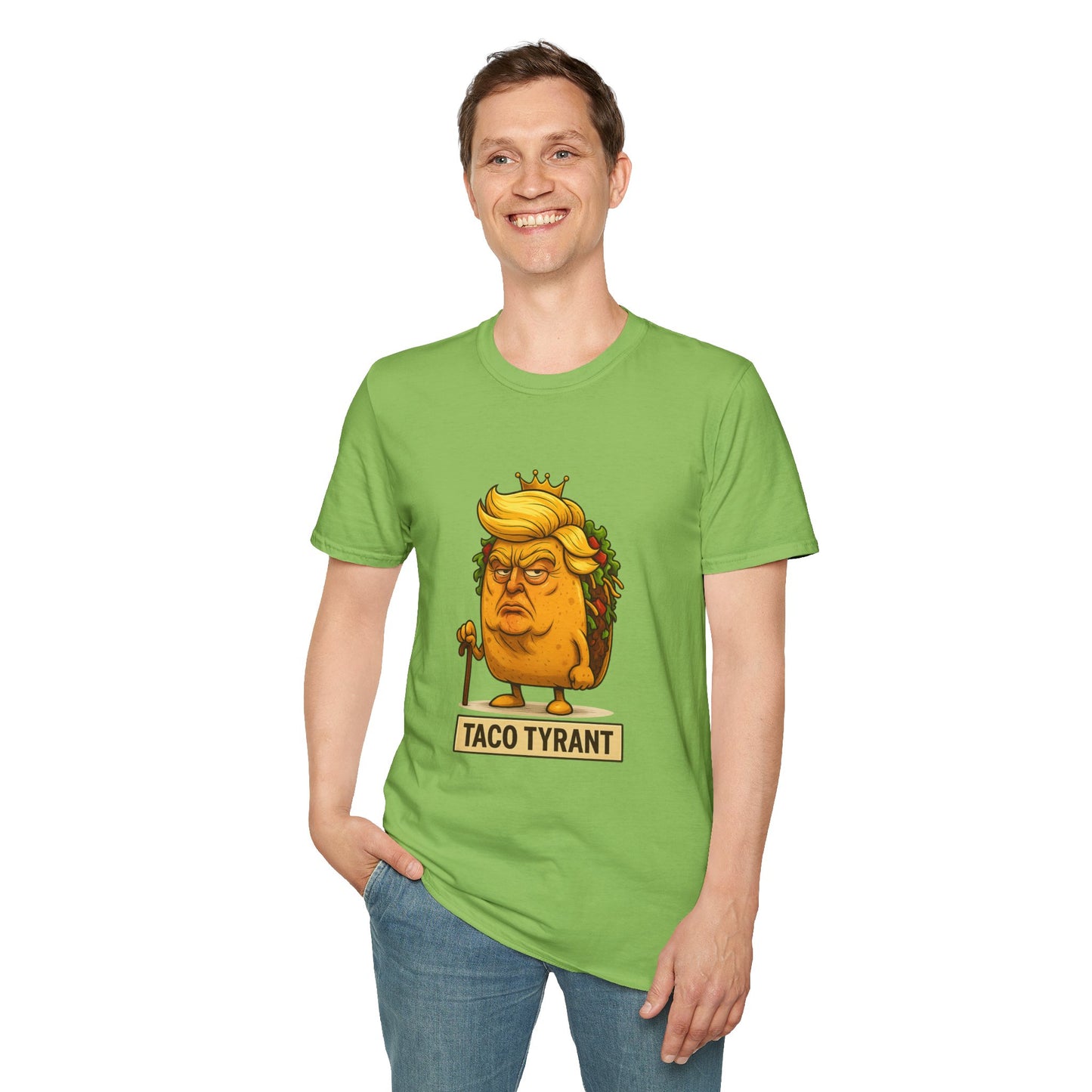 Humorous Taco Tyrant T-Shirt, Funny Tee, Unisex Graphic Shirt, Gift for Foodies, Election Humor, Political Satire Merchandise