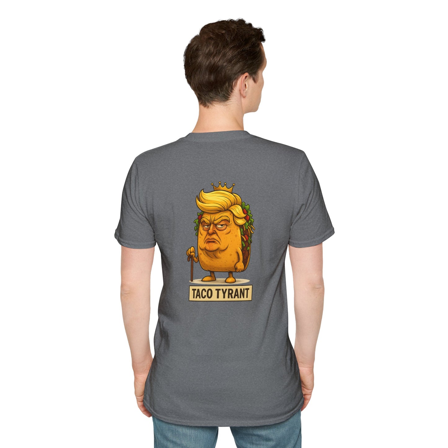 Humorous Taco Tyrant T-Shirt, Funny Tee, Unisex Graphic Shirt, Gift for Foodies, Election Humor, Political Satire Merchandise