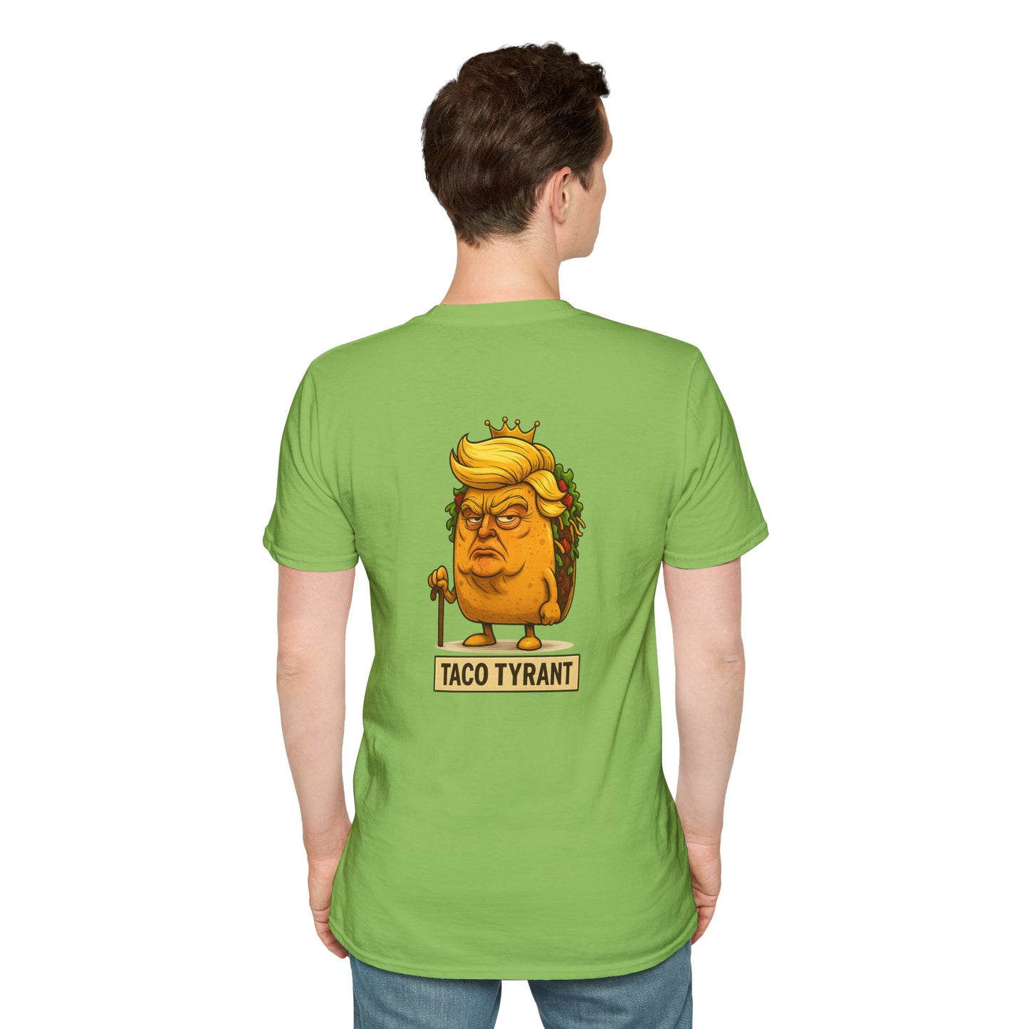 Humorous Taco Tyrant T-Shirt, Funny Tee, Unisex Graphic Shirt, Gift for Foodies, Election Humor, Political Satire Merchandise
