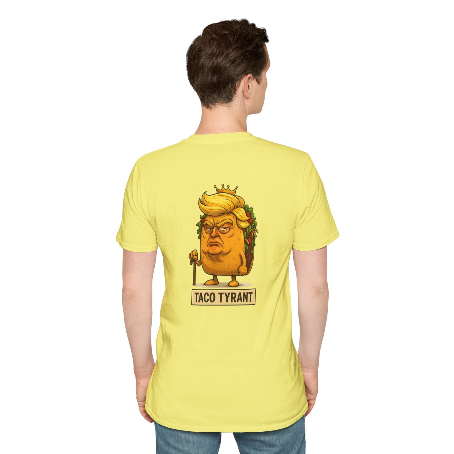 Humorous Taco Tyrant T-Shirt, Funny Tee, Unisex Graphic Shirt, Gift for Foodies, Election Humor, Political Satire Merchandise