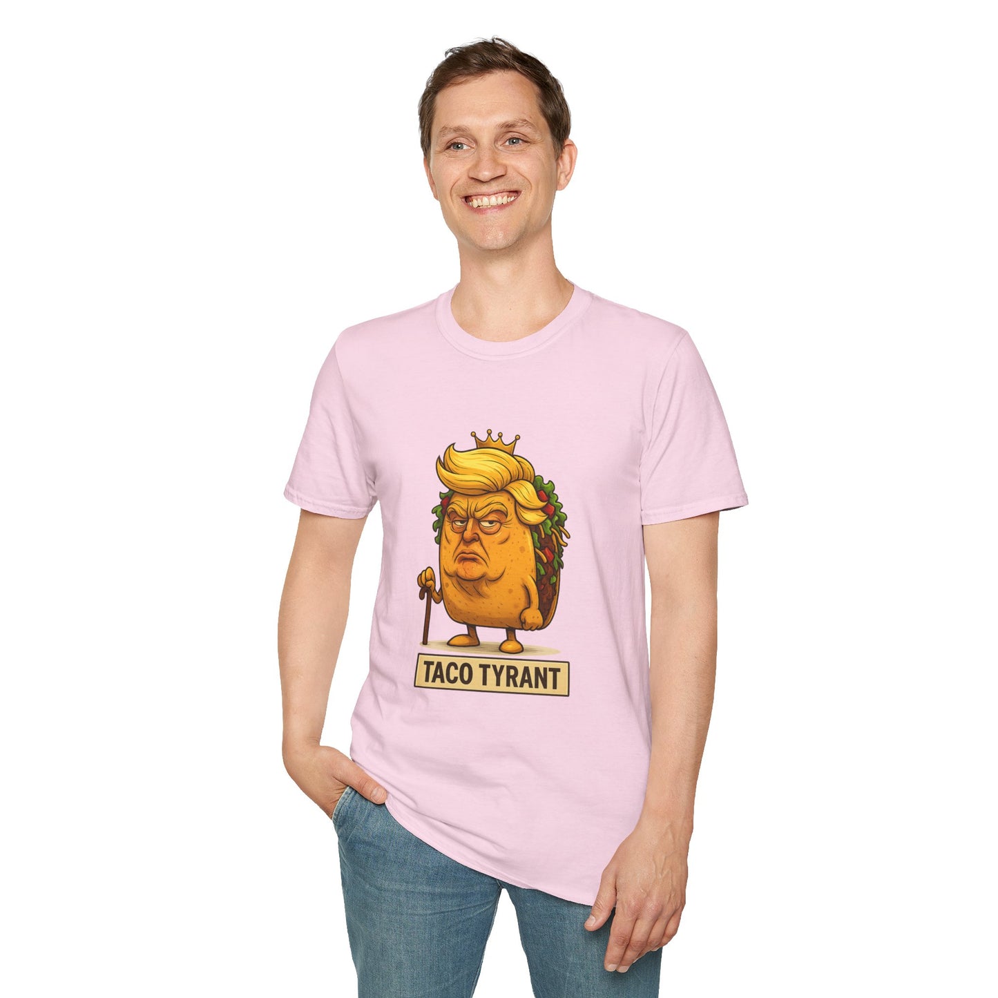 Humorous Taco Tyrant T-Shirt, Funny Tee, Unisex Graphic Shirt, Gift for Foodies, Election Humor, Political Satire Merchandise